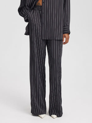 FrylaGZ Trousers - Black Pinstripe