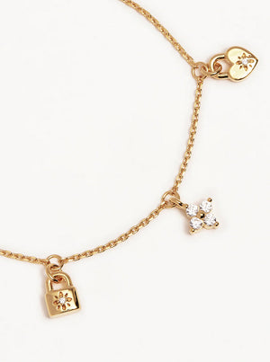 18k Gold Vermeil Love Unlocked Charm Bracelet