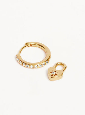 18k Gold Vermeil Love Unlocked Padlock Hoops