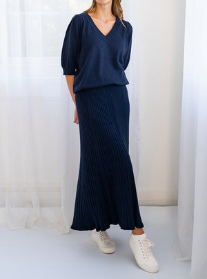 Rebecca Knit Skirt - Navy