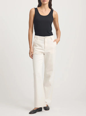 Wide Leg Pant - Ecru