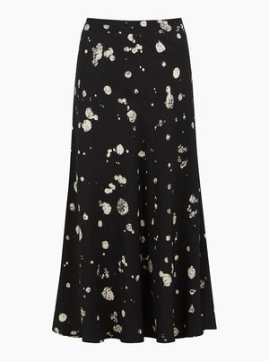 Skirt With Paint Dot Print - Paint Dot Print