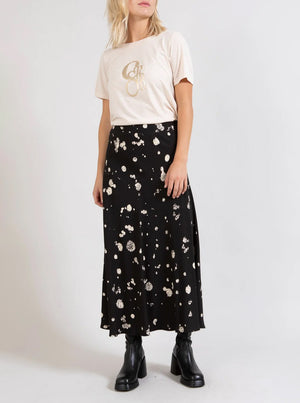 Skirt With Paint Dot Print - Paint Dot Print