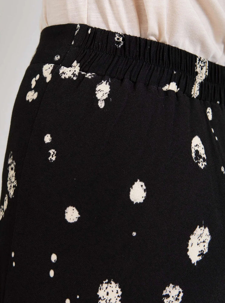 Skirt With Paint Dot Print - Paint Dot Print