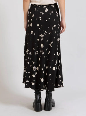 Skirt With Paint Dot Print - Paint Dot Print