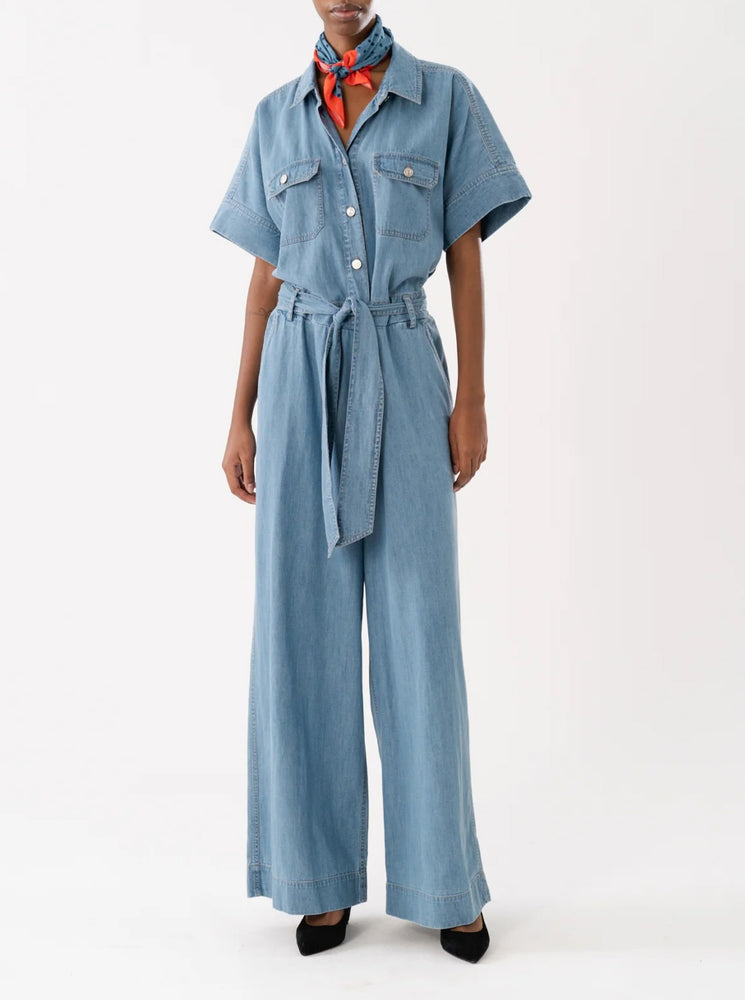 MathildeLL Jumpsuit SS - Light Blue