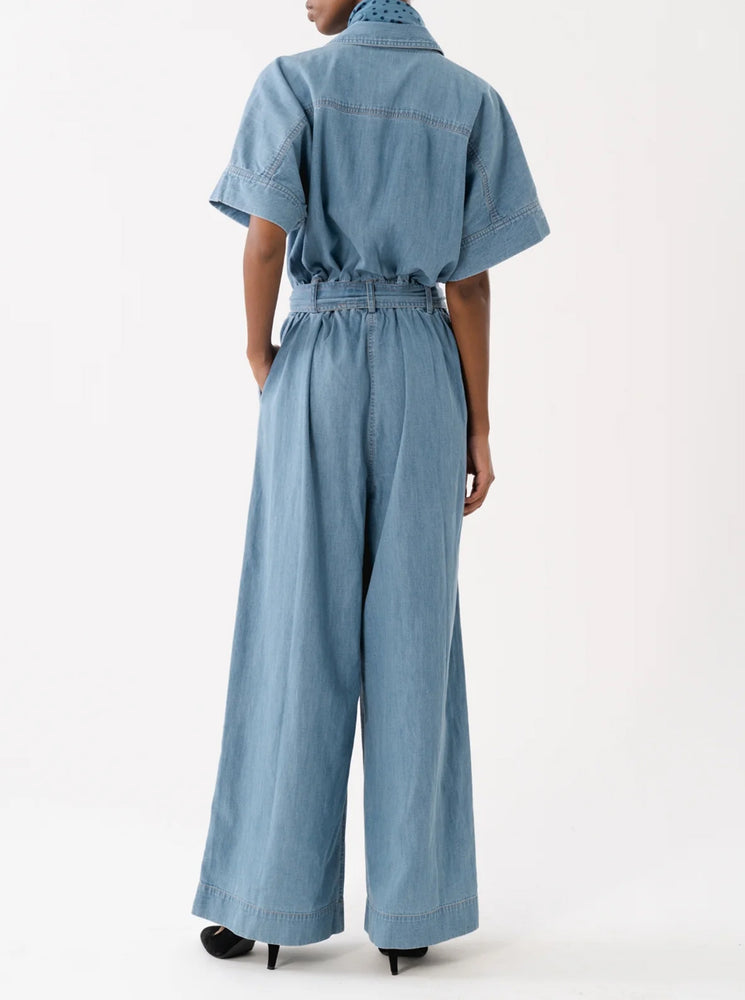 MathildeLL Jumpsuit SS - Light Blue