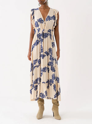 SamoLL Midi Dress SL - Flower Print