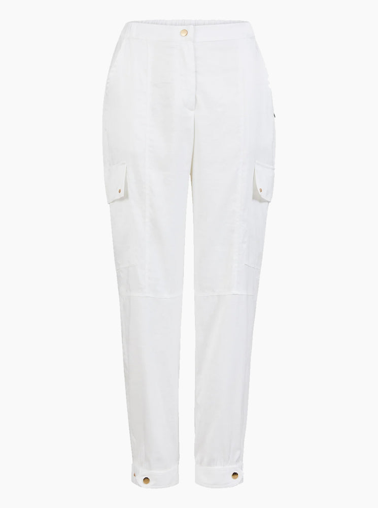 Cargo Pants In Shimmer - White