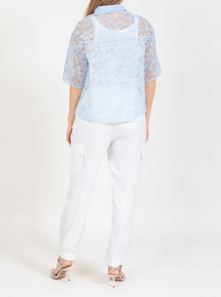 Cargo Pants In Shimmer - White