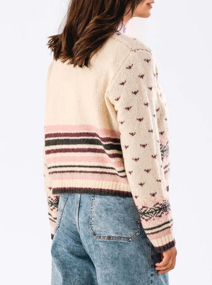 NinaLL Cardigan Knit LS - Creme