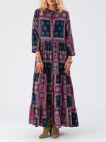 NeeLL Maxi Dress LS - Dark Blue