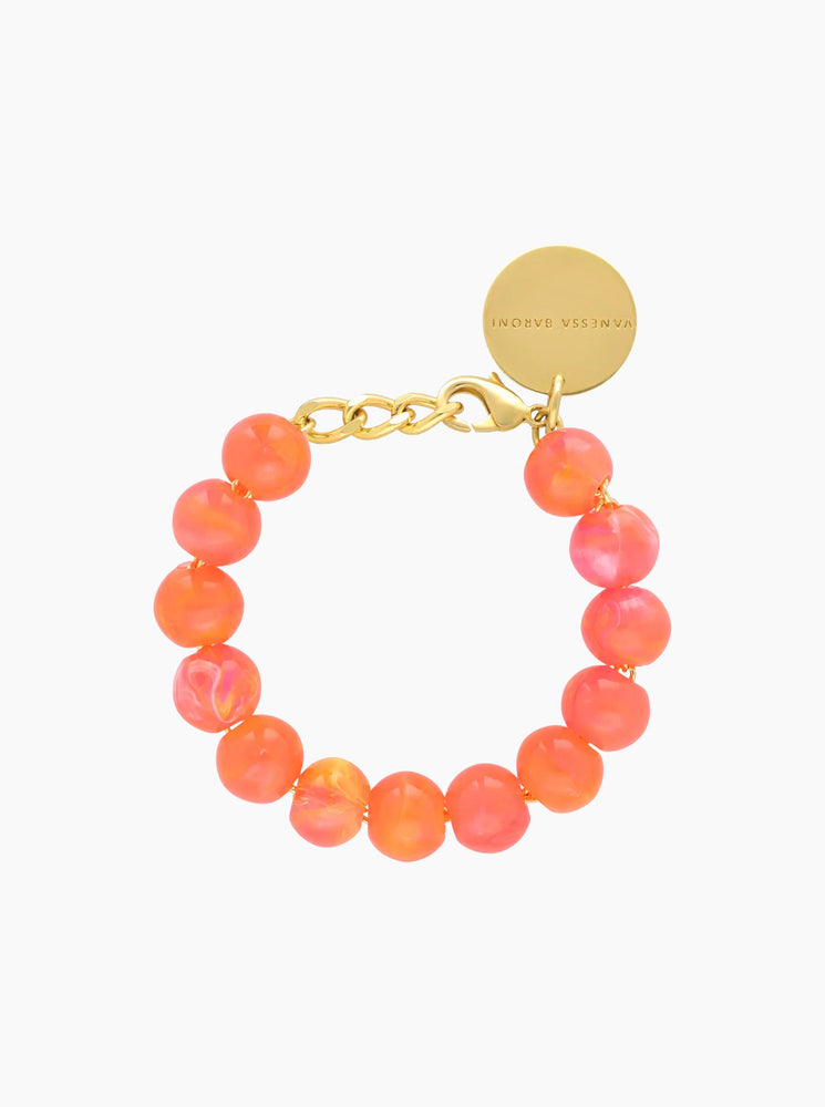 Mini Beads Bracelet - Campari Orange