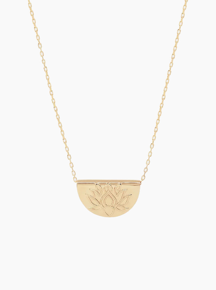 18k Gold Vermeil Lotus Short Necklace