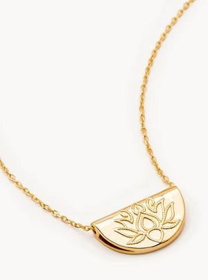 18k Gold Vermeil Lotus Short Necklace