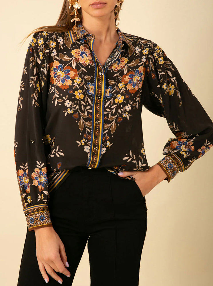 Selah Silk Top - Black