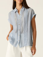 Alessia Tunic Shirt - Aura Blue