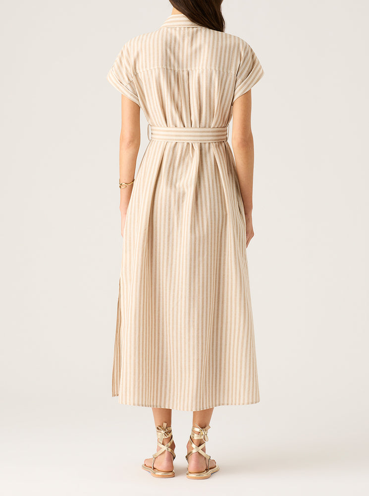 Francisca Shirt Dress - Sable Stripes