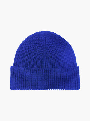 Rib Knit Beanie - Cobalt