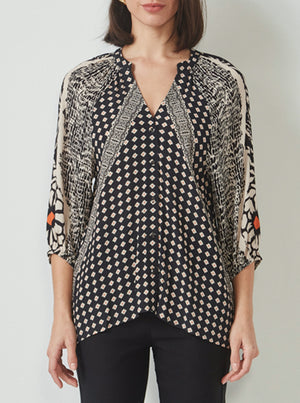 Inspire Blouse - Black Print