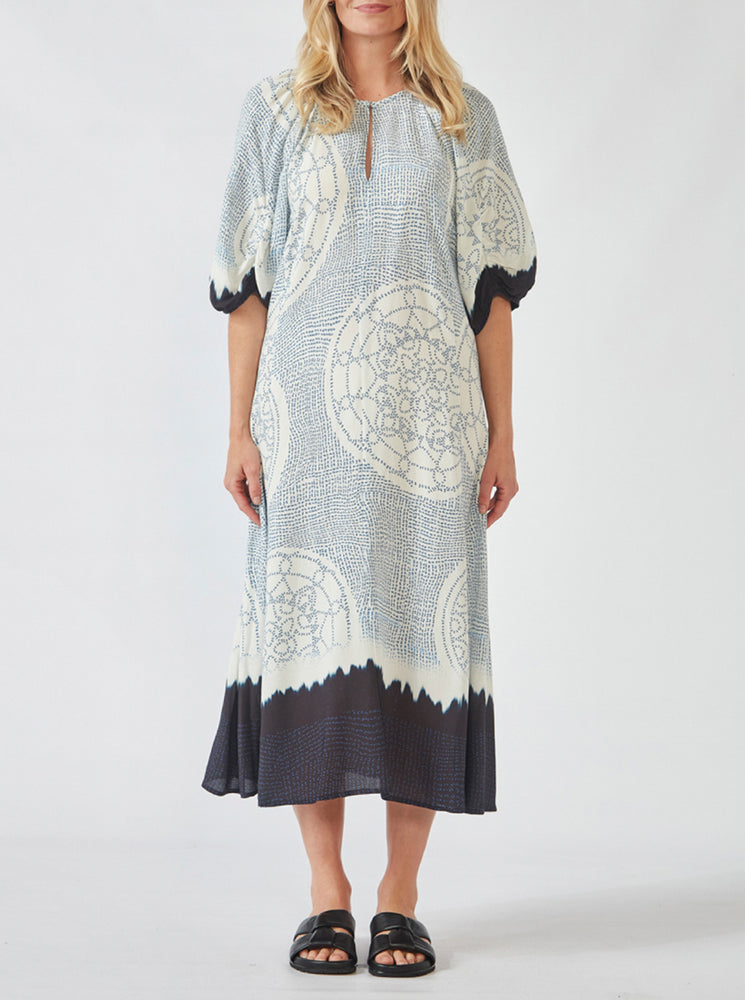 Coya Dress - Blue Print