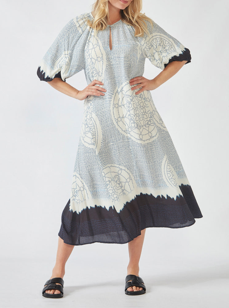 Coya Dress - Blue Print