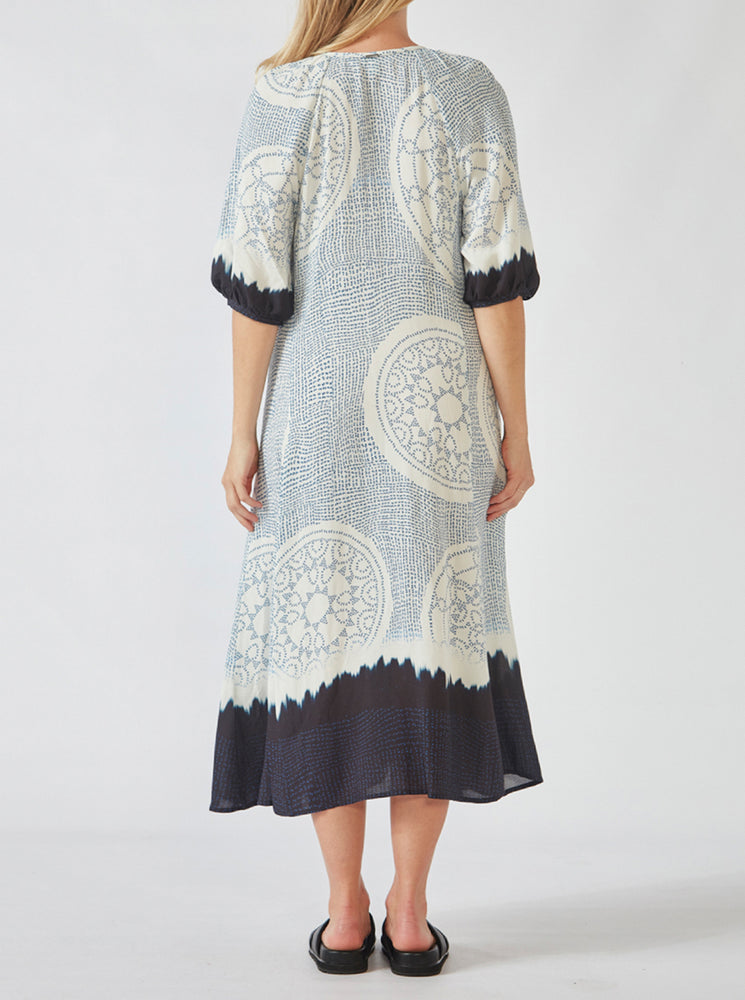 Coya Dress - Blue Print