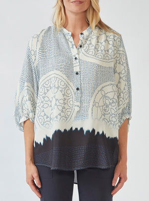 Coya Blouse - Blue Print