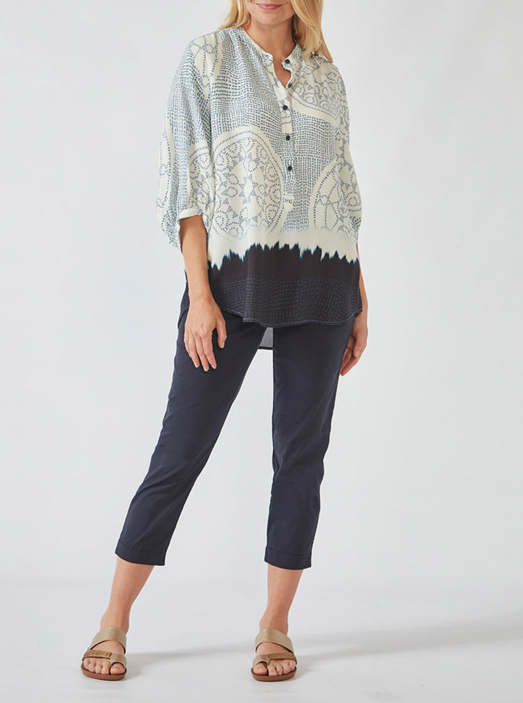 Coya Blouse - Blue Print