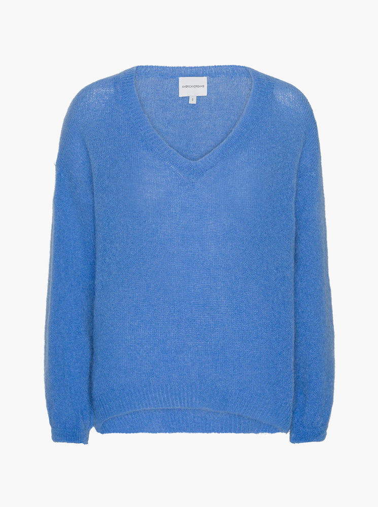 Silja V Neck Knit - Sky Blue