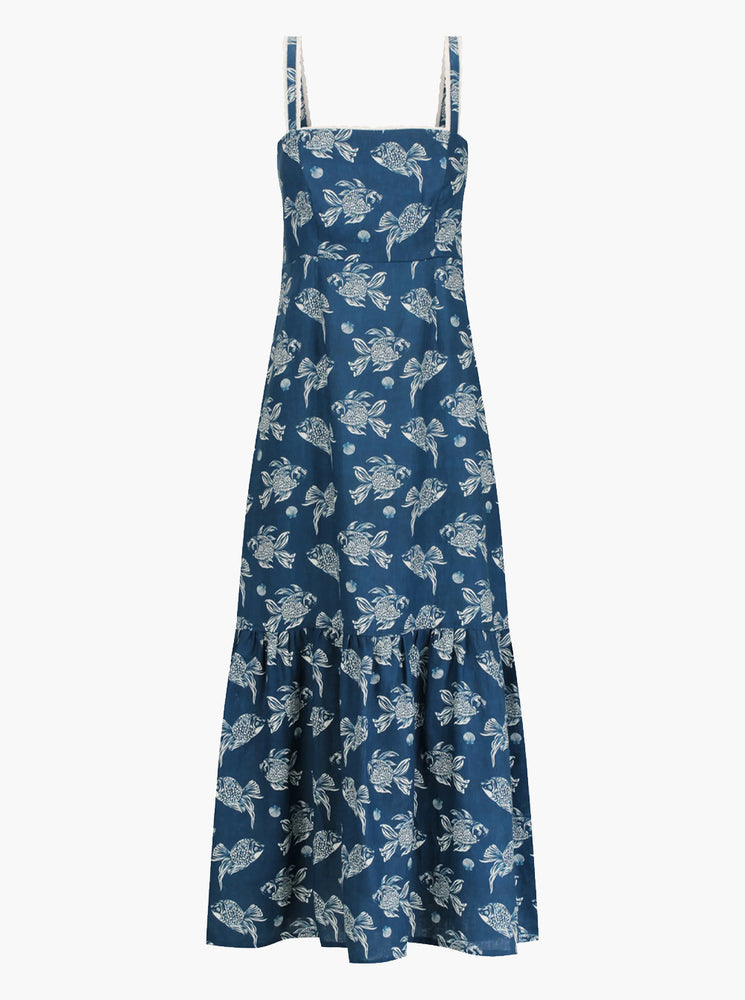 Alpheus Linen Dress - Print