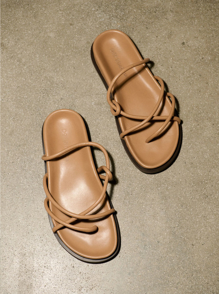 Avril Leather Sandal - Caramel Nappa