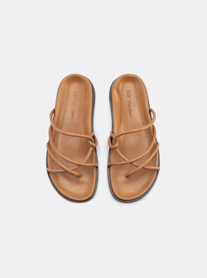 Avril Leather Sandal - Caramel Nappa