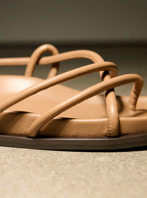 Avril Leather Sandal - Caramel Nappa