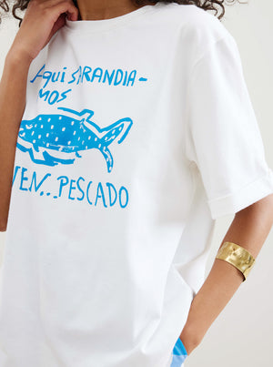 PEZ. T-Shirt. - Blue/White Stripe