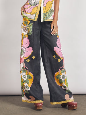 Vivid Elastic Waist Pant - India Ink