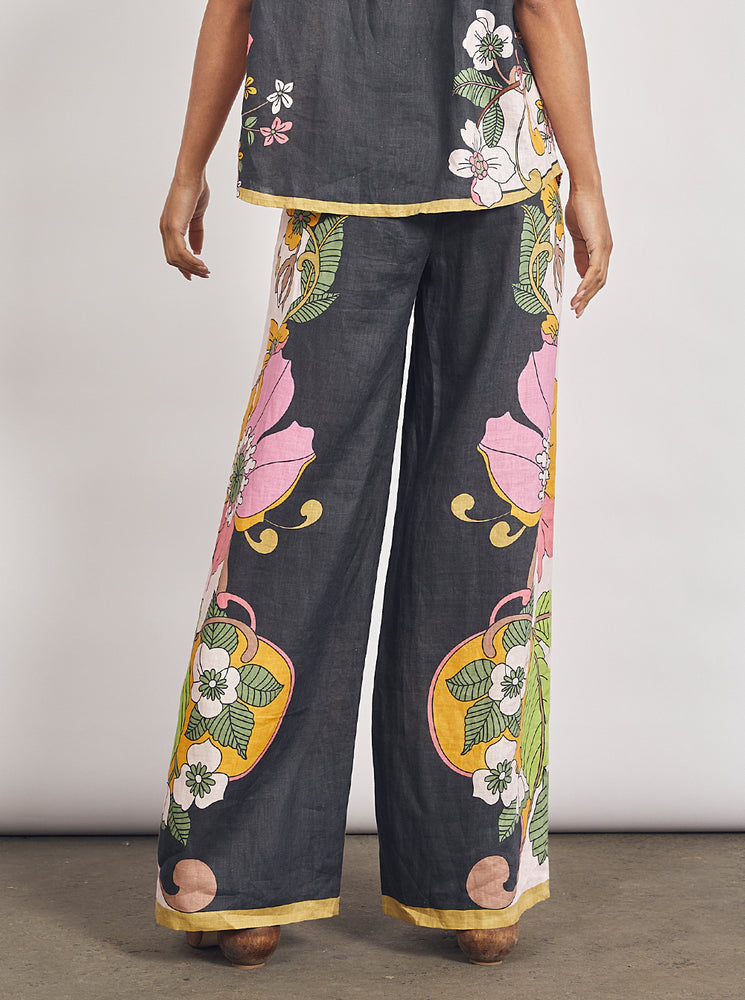 Vivid Elastic Waist Pant - India Ink