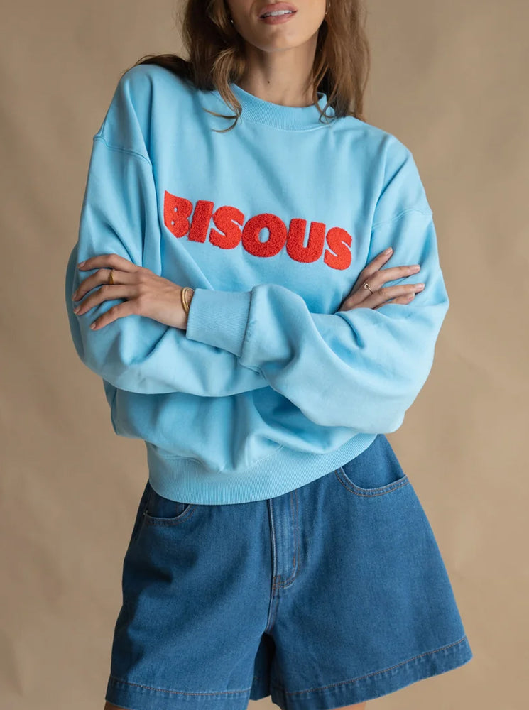 Bisous Sweatshirt - Ice Blue