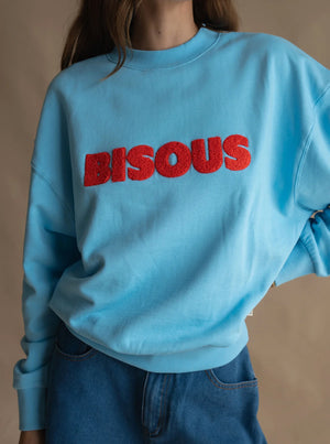 Bisous Sweatshirt - Ice Blue