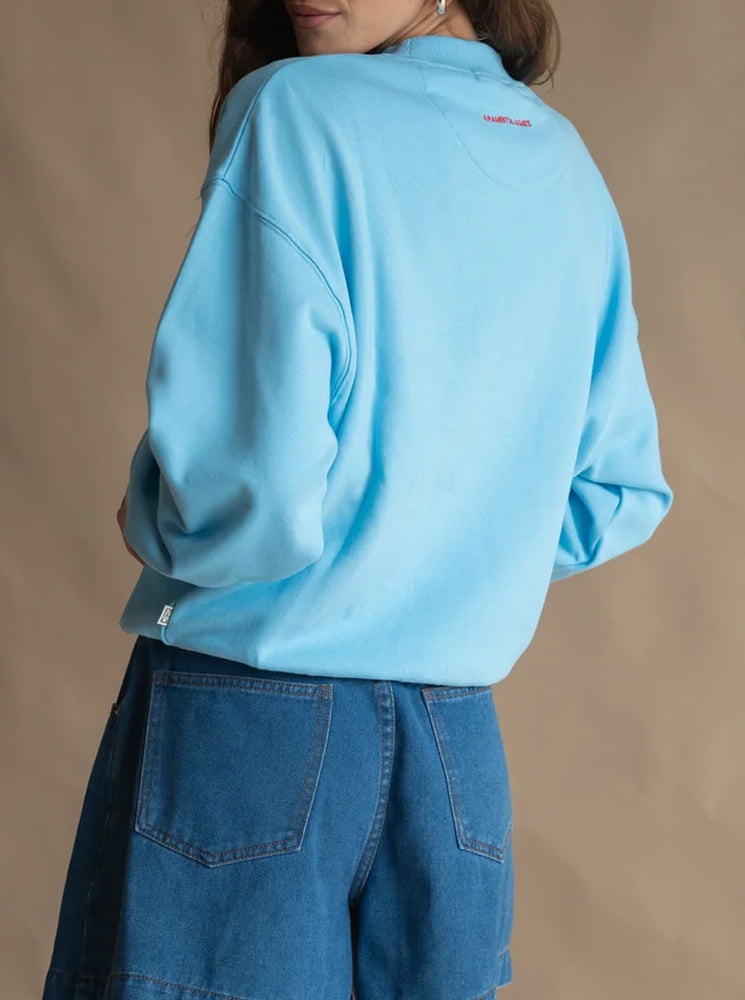 Bisous Sweatshirt - Ice Blue