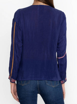 Catina Blouse - Beacon Blue