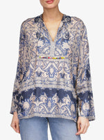 Coriander Blouse - Roman Paisley Scarf Print