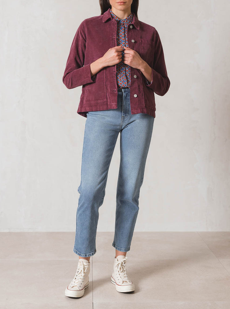 Micro Corduroy Jacket - Plum