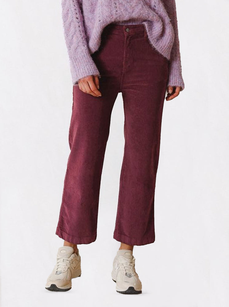 Gina Corduroy Pant - Plum