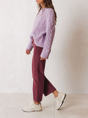 Gina Corduroy Pant - Plum