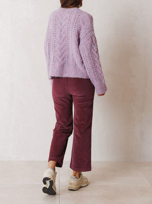 Gina Corduroy Pant - Plum