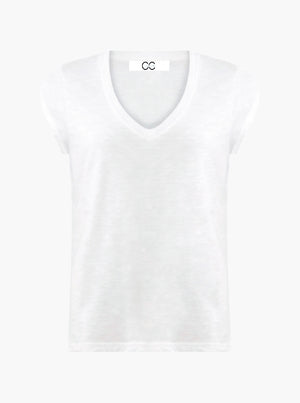 CC Heart V-Neck T-Shirt - White