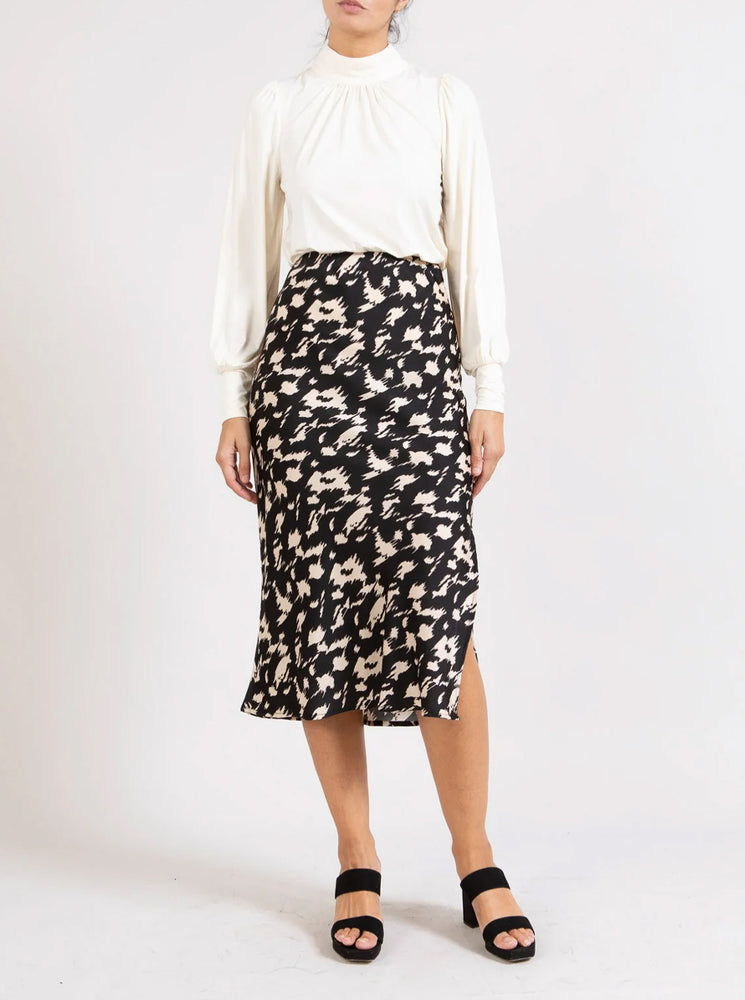 CC Heart Skyler Mid Length Printed Skirt - Abstract Print