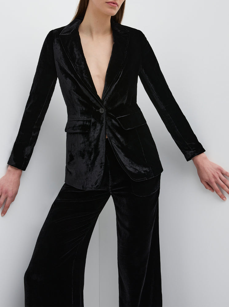 Valentine Velvet Jacket - Black