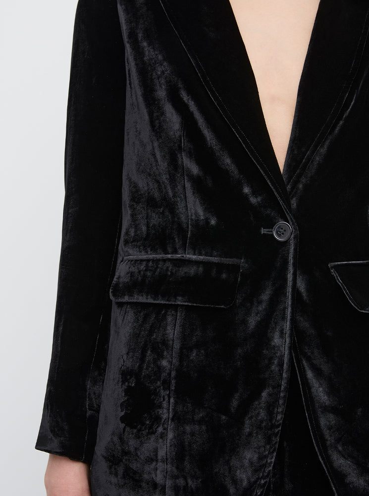 Valentine Velvet Jacket - Black